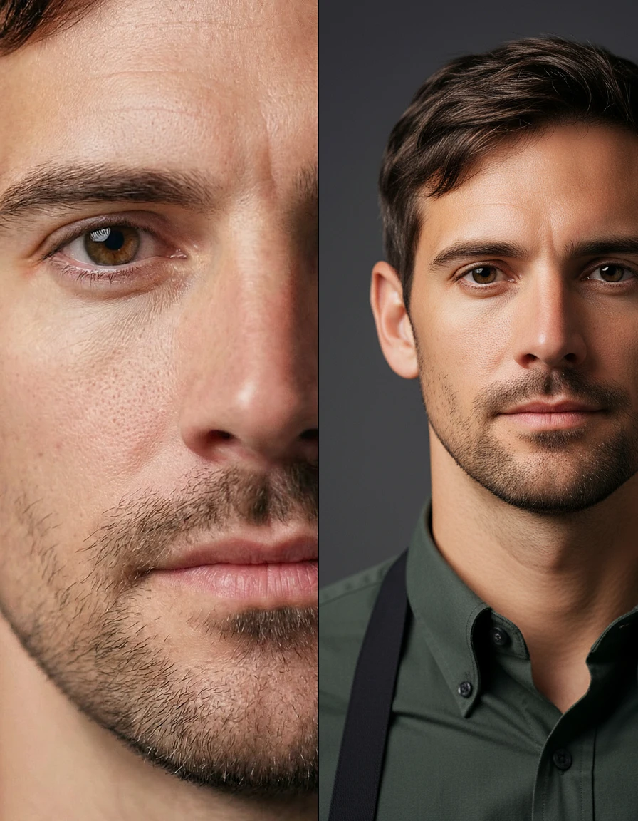 Corps et visages avec IA